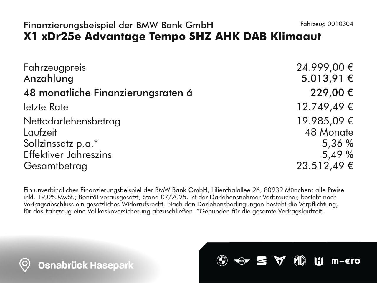 BMW X1 xDr25e Advantage - Samsaru's Car Outlet