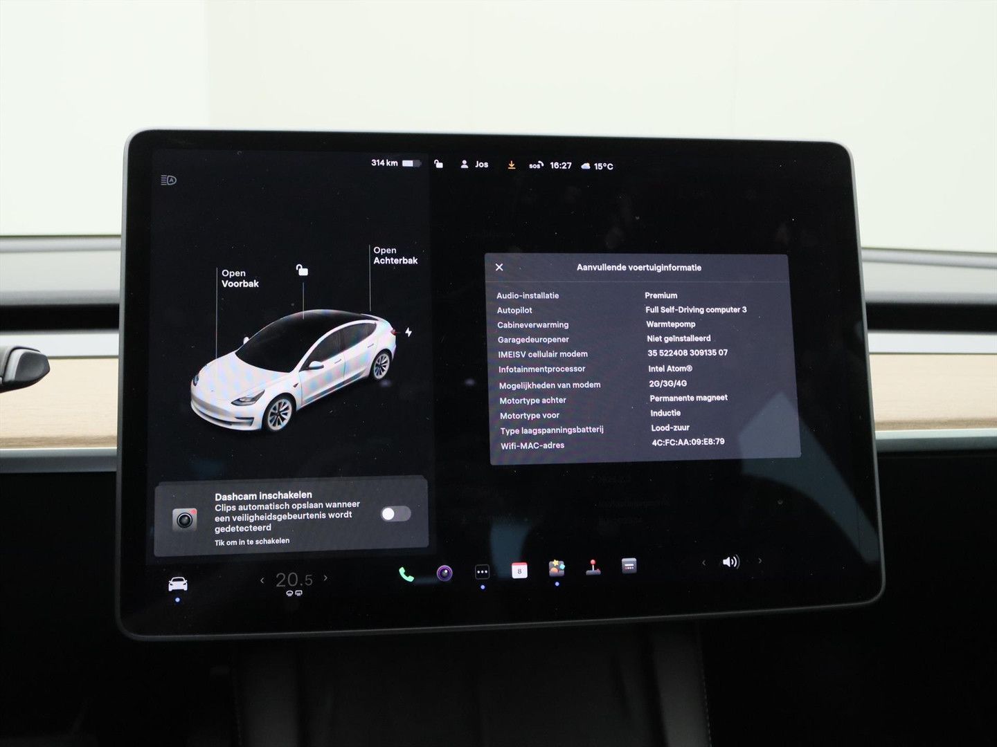 Tesla Model 3 Long-Range AWD 351pk 75 kWh 92% SoH FACE