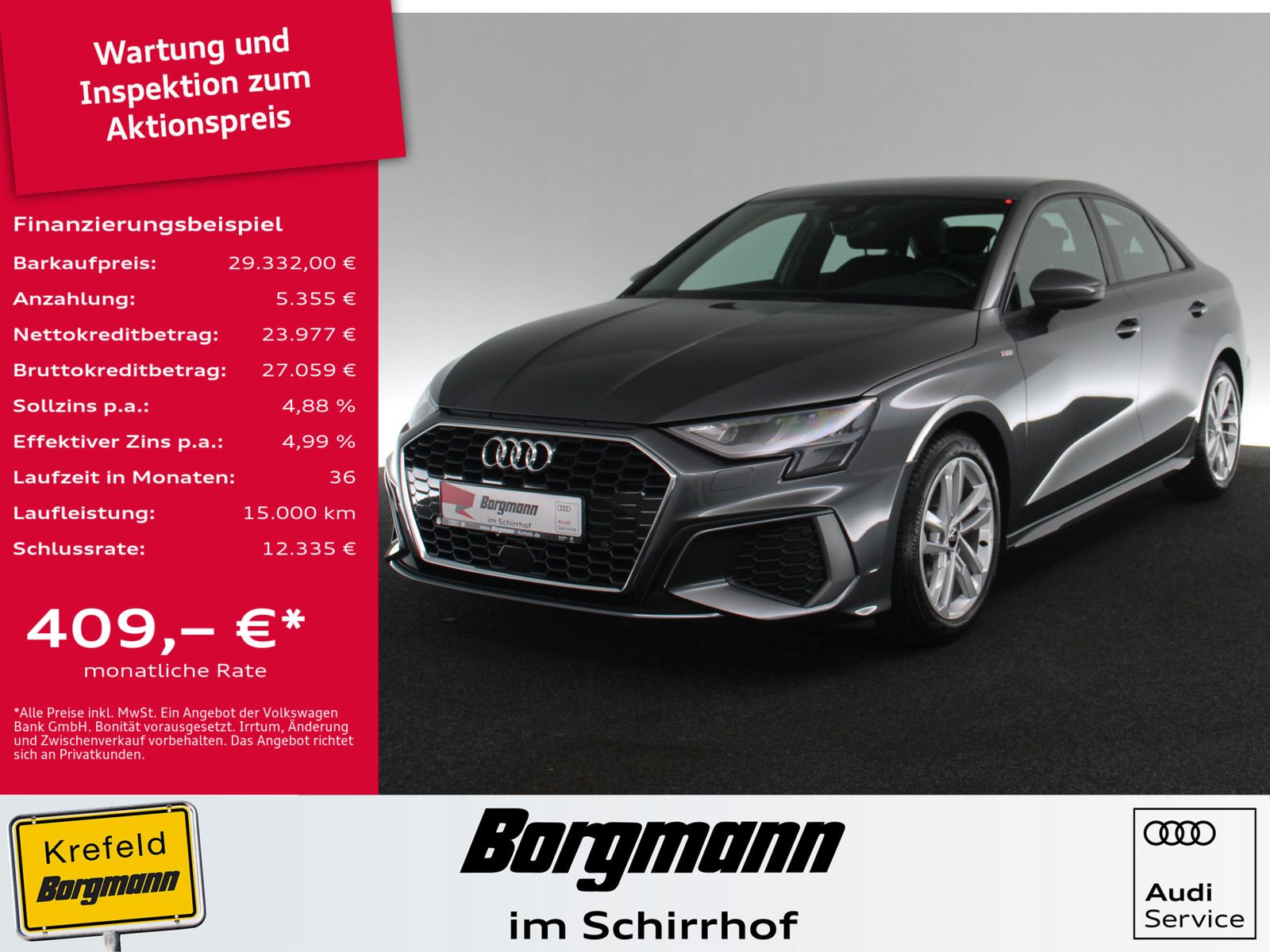 Audi A3 Limousine 35 TDI S line ACC NAVI KAMERA SHZ