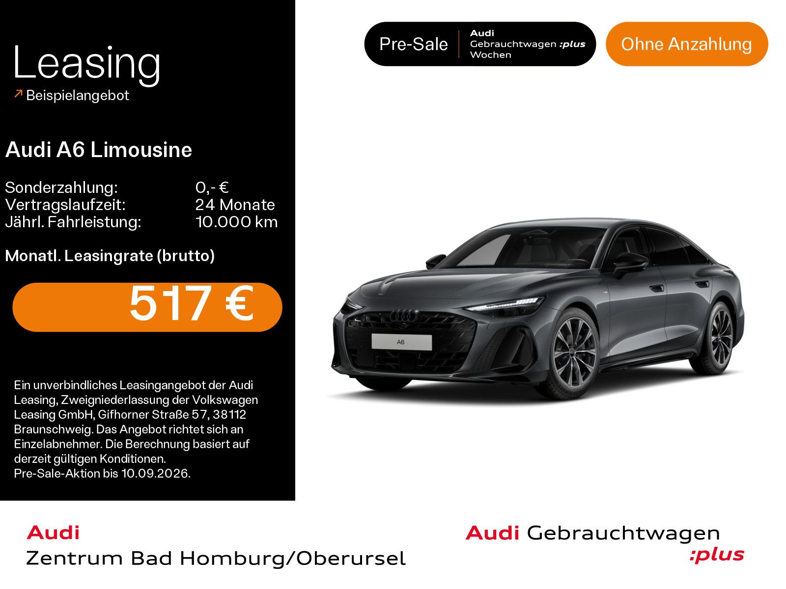 Audi A6 Limousine 55 TFSI qu 2x S line S tro*B&O*HUD*