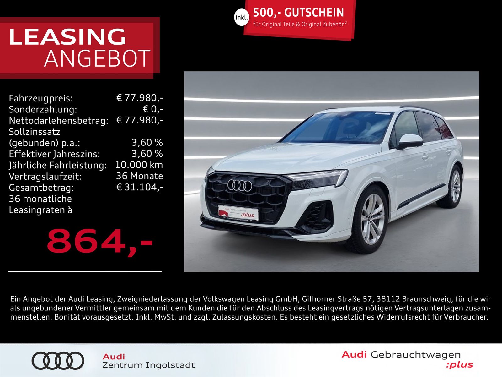 Audi Q7 55 TFSI e qu 2x S line MATRIX Pano Allradlenk