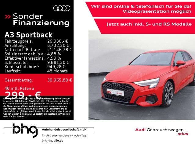 Audi A3 Sportback 35 TFSI S-tronic advanced Virtual