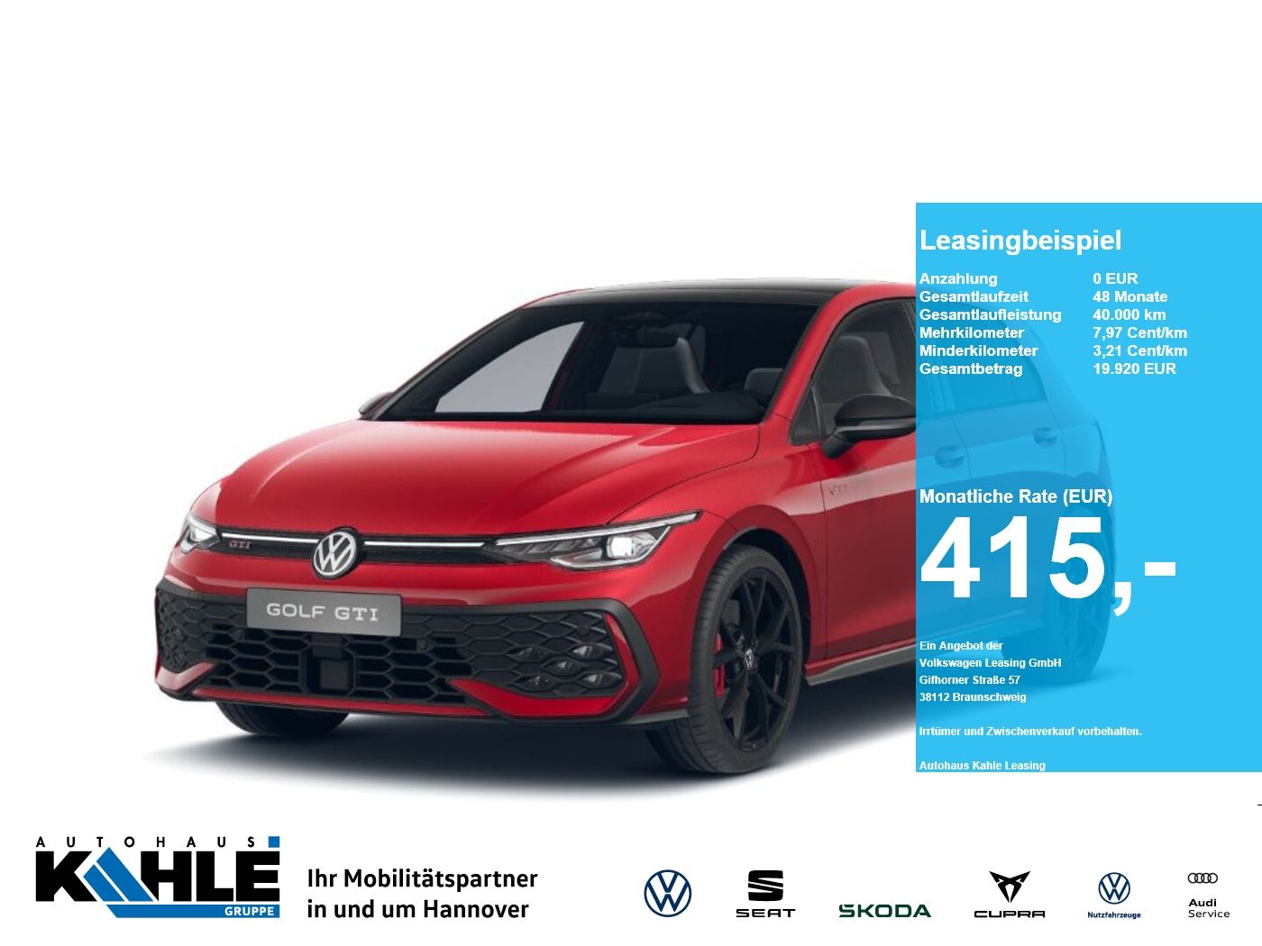 Volkswagen Golf GTI CarPlay Pano Black ACC AHK LED Navi