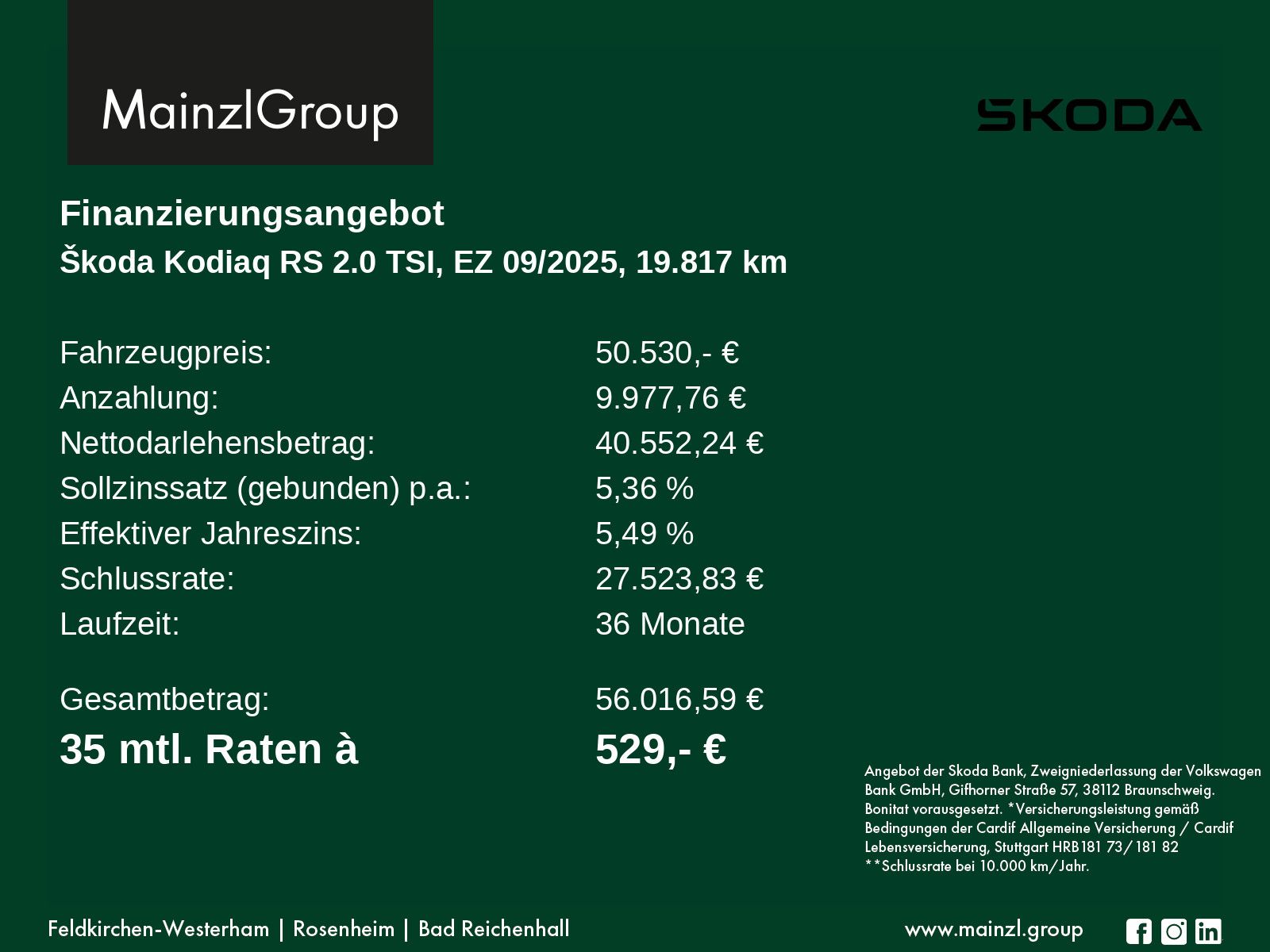 Skoda Kodiaq RS 2.0 TSI 4x4 DSG AHK ACC 360° Matrix