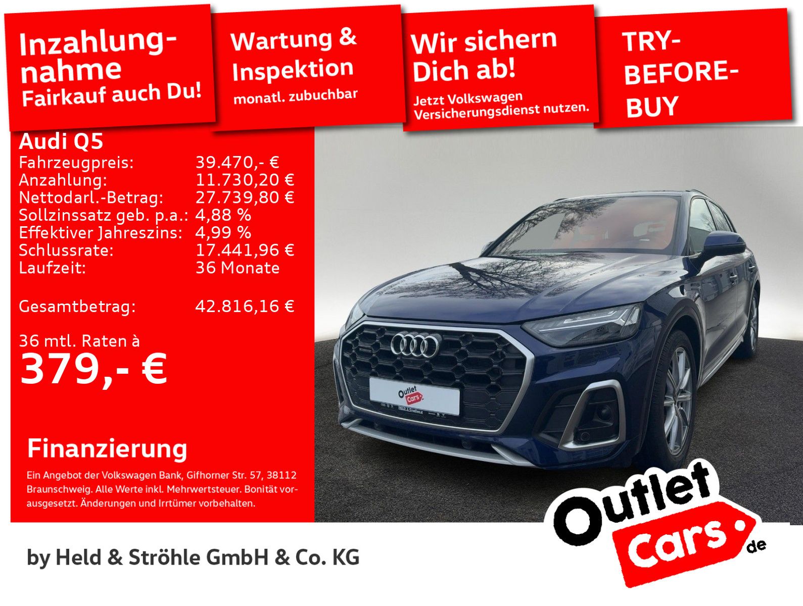 Audi Q5 55 TFSI e qu. S line LUFT MATRIX AHK B&O HuD