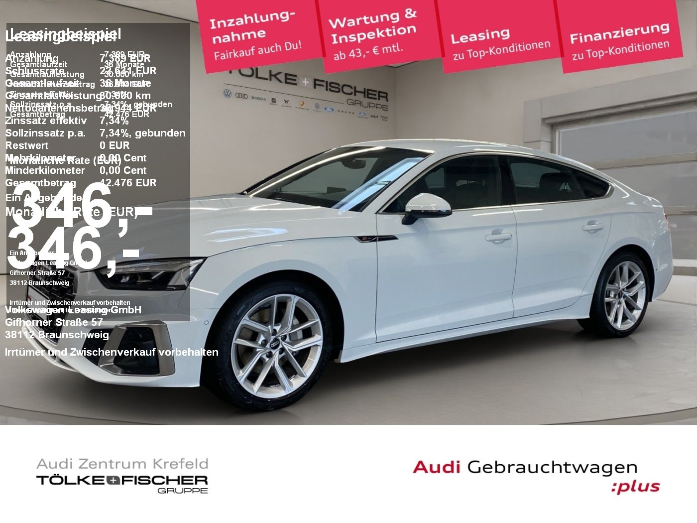 Audi A5 Sportback 40 2.0 TDI quattro (M-H) S-Line ACC