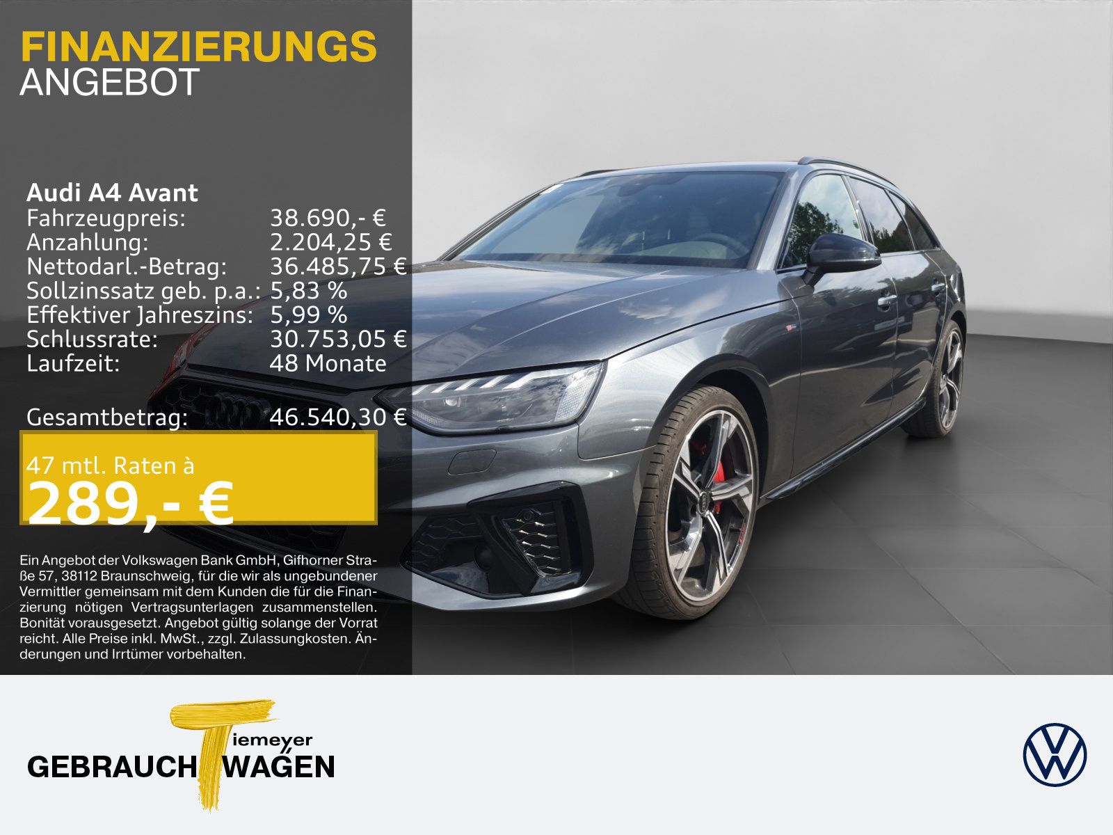 Audi A4 Avant 40 TFSI Q 2x S LINE AHK LM19 MATRIX-LED