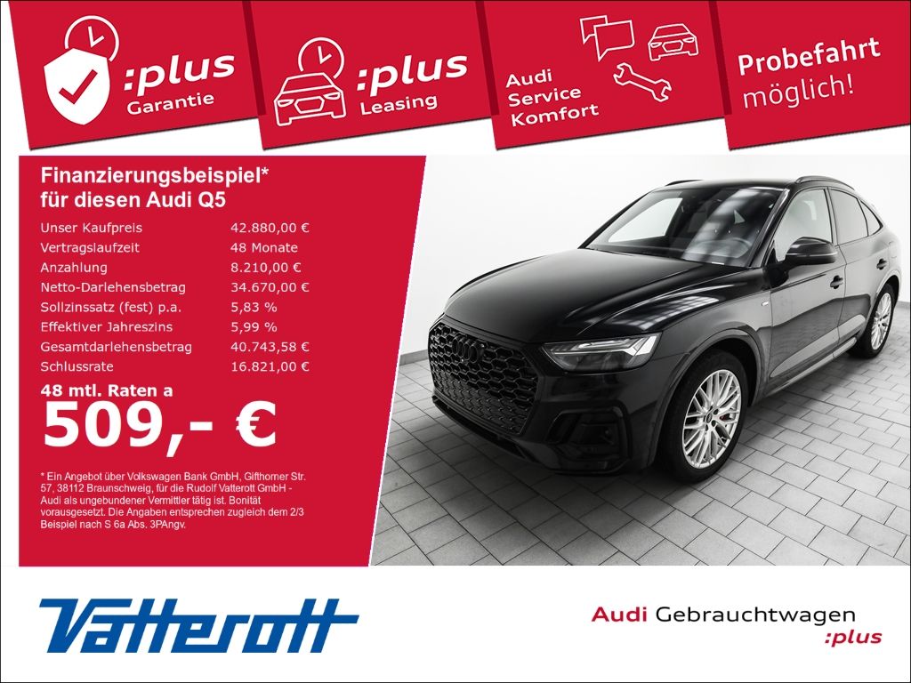 Audi Q5 Sportback 55 TFSI e S line AHK HuD Luftfeder