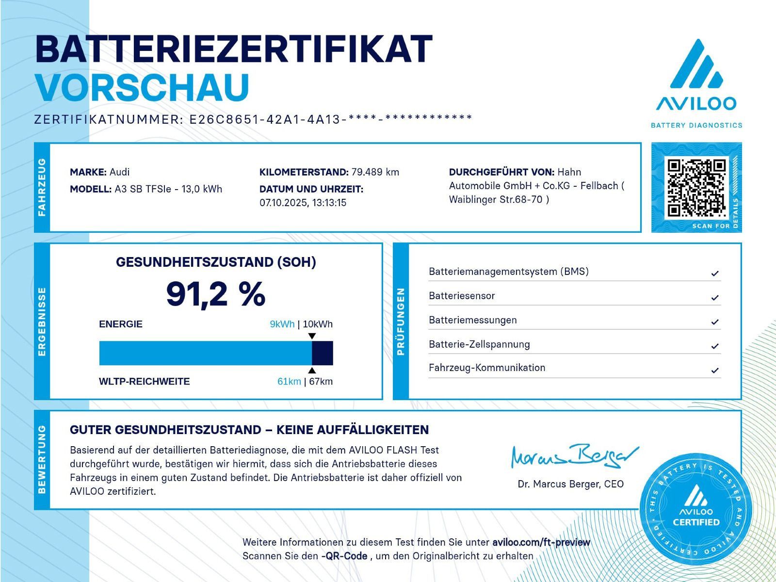 Audi A3 Sportback 40TFSIe S-tronic Navi Virtual Carpl