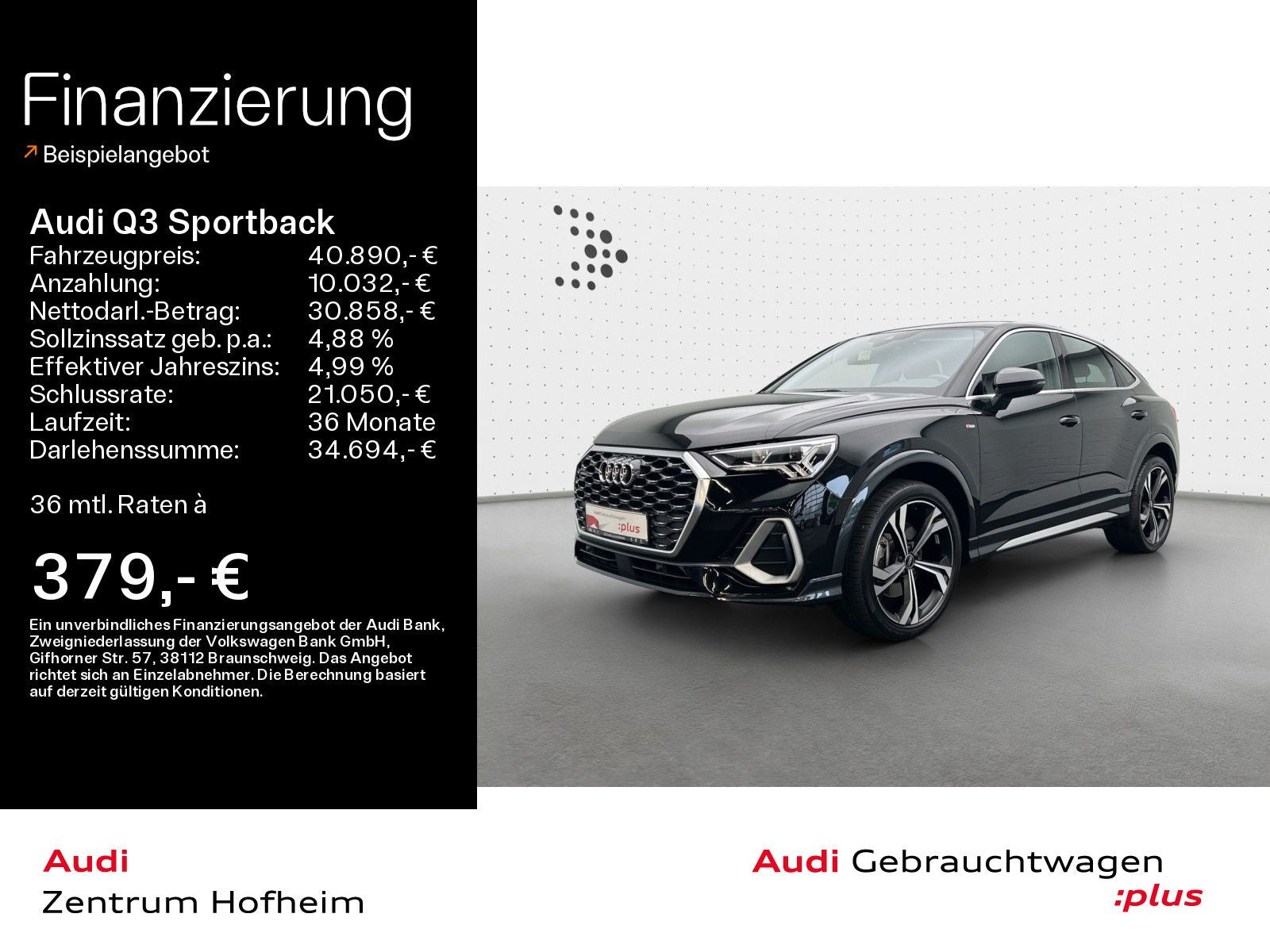 Audi Q3 Sportback 40 TDI qu S line - Samsaru's Car Outlet