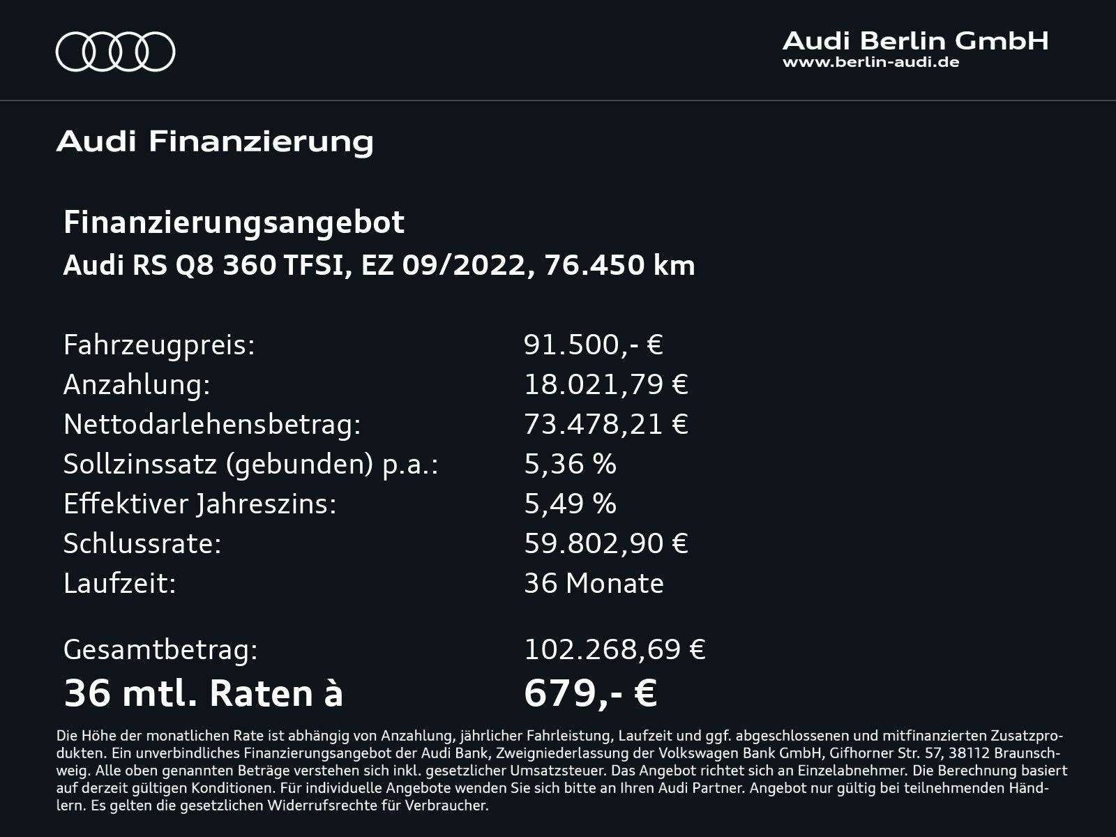 Audi RS Q8 tiptr. STDHZG MATRIX HUD PANO 360°K