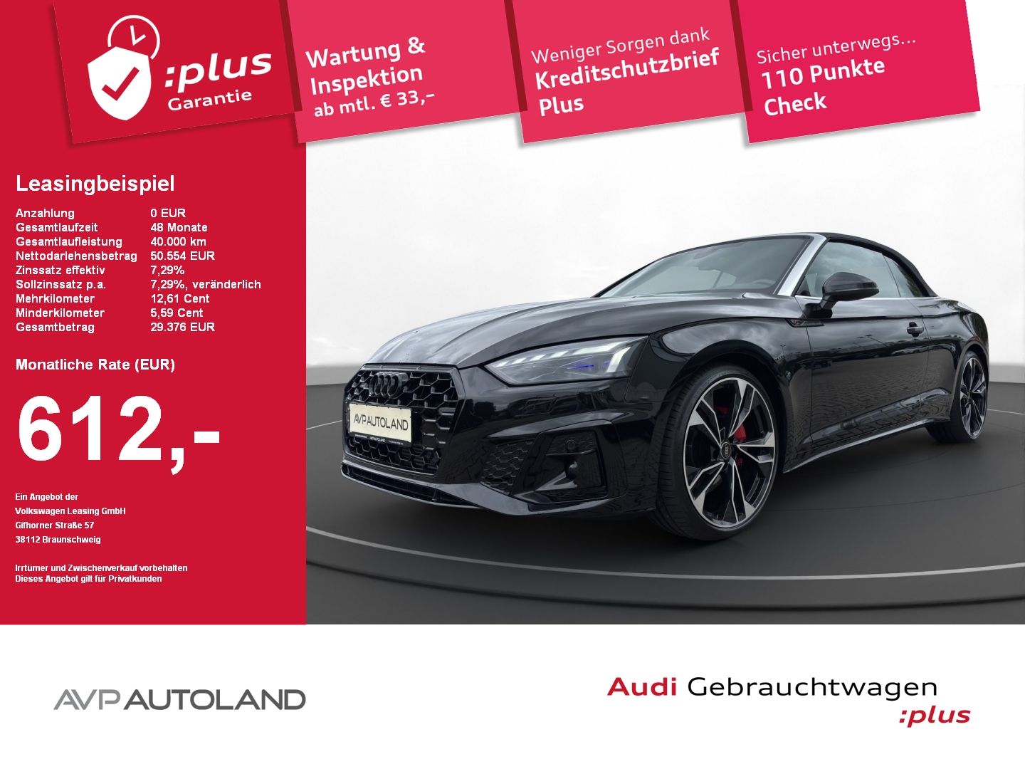 Audi A5 Cabrio 40 TFSI quattro S tronic S line | NAVI