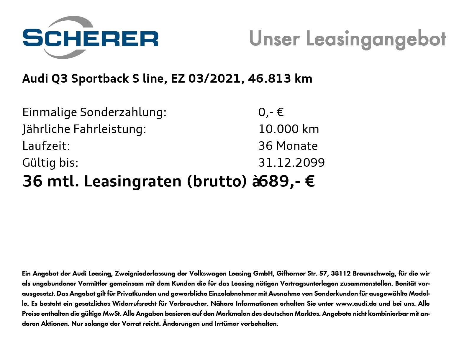 Audi Q3 Sportback 40 TDI quattro S line S tronic - Samsaru's Car Outlet