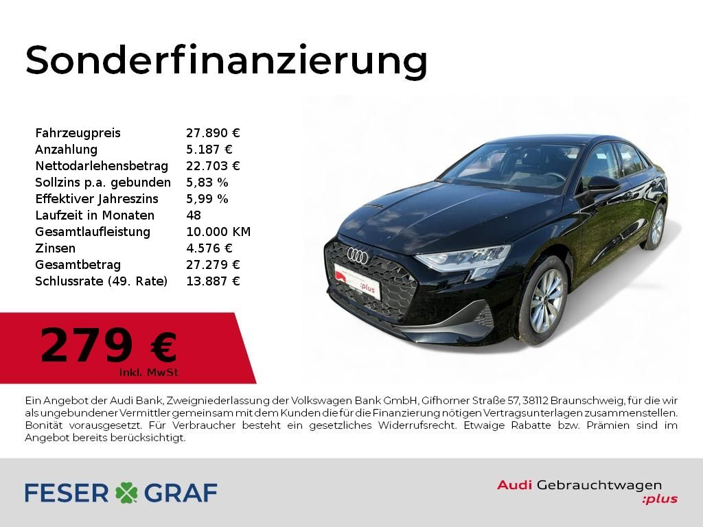 Audi A3 Limousine 30 TFSI SHZ/CarPlay/GRA/PDC