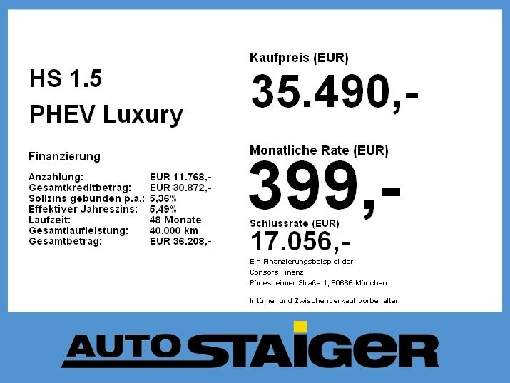 MG HS 1.5 PHEV Luxury Vorführwagen*Vollausstattung*
