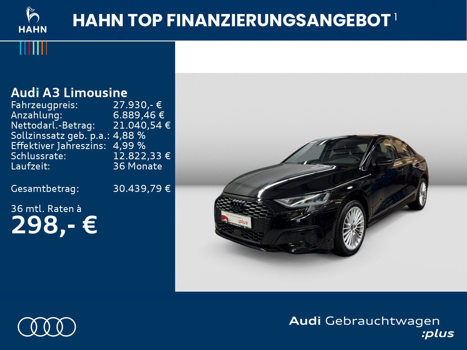 Audi A3 Limousine 30 TFSI advanced Carplay Sitzh LED