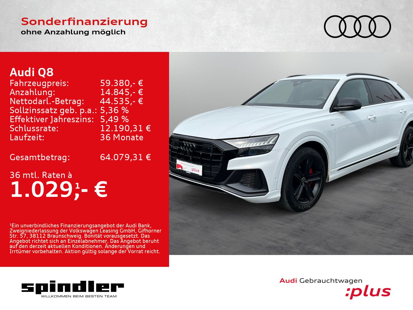 Audi Q8 S-Line 55 TFSIe quattro / HD-Matrix, AHK, B&O
