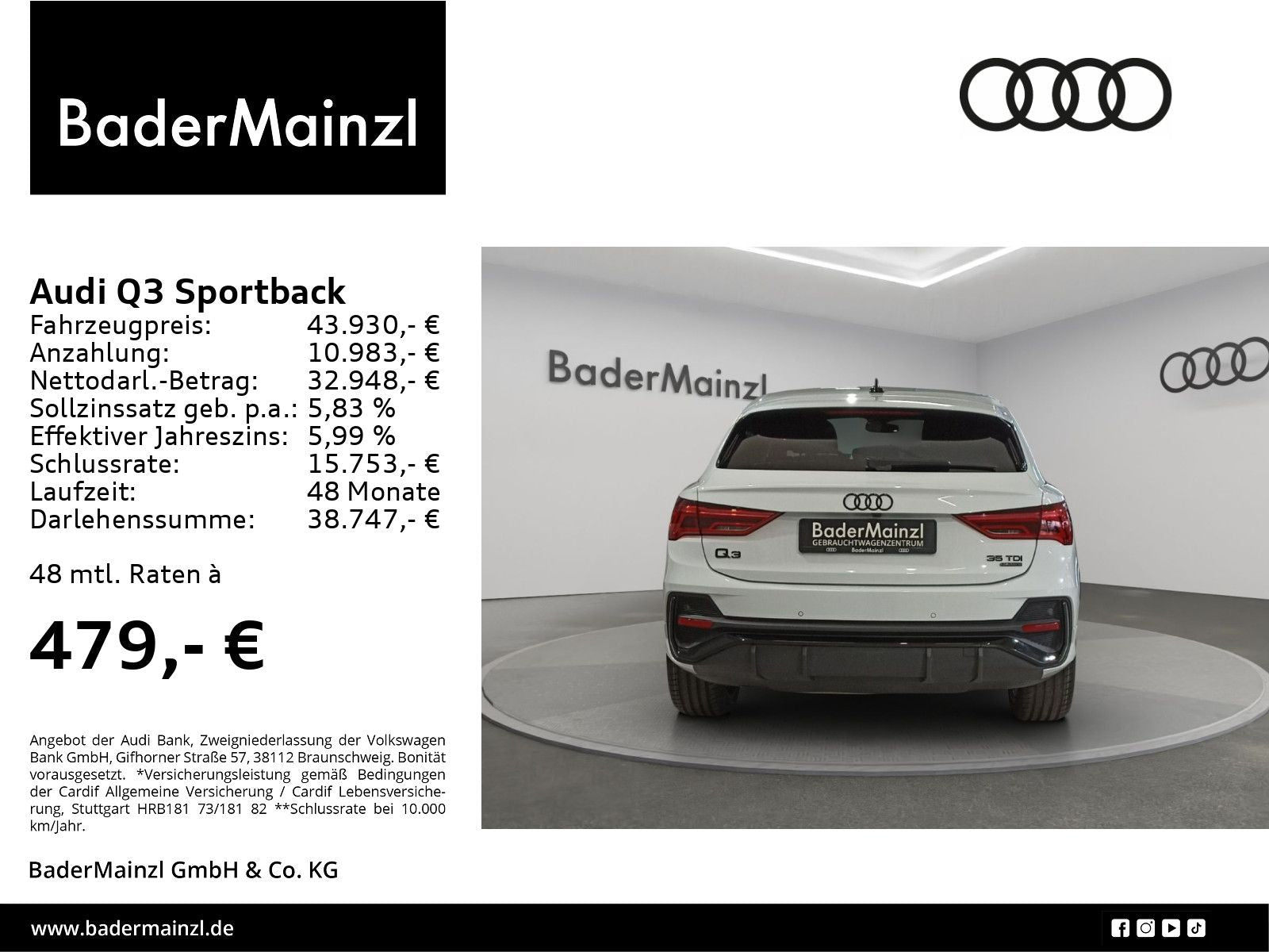 Audi Q3 Sportback S line 35 TDI quattro - Samsaru's Car Outlet