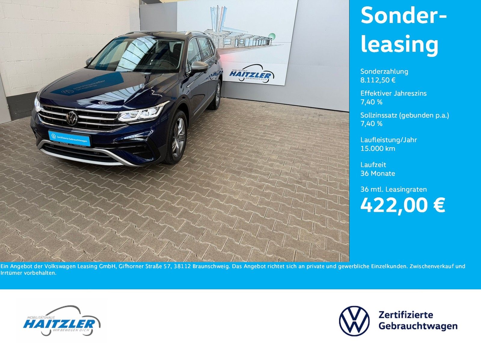 Volkswagen Tiguan Allsp. Elegance 2,0 TDI  +AHK+Navi+Kamera