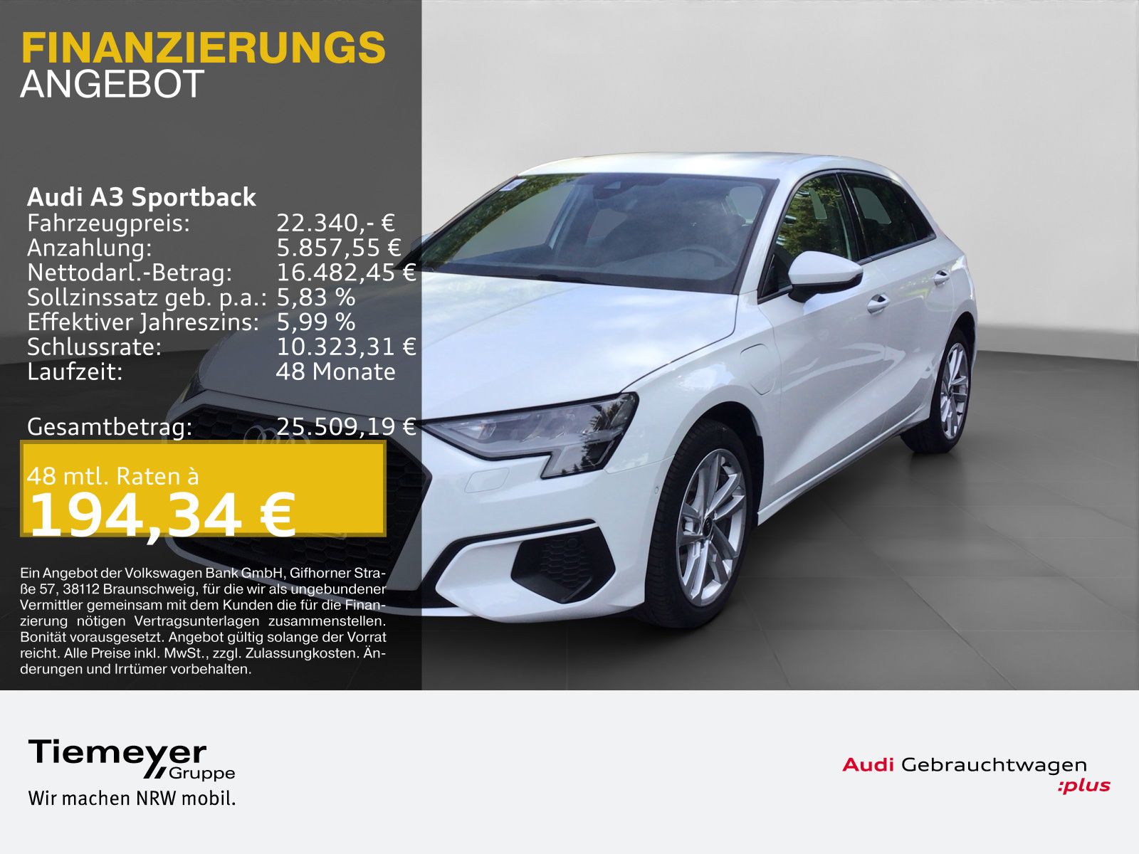 Audi A3 Sportback 40 TFSIe LM17 SPORTSITZE INTERFACE