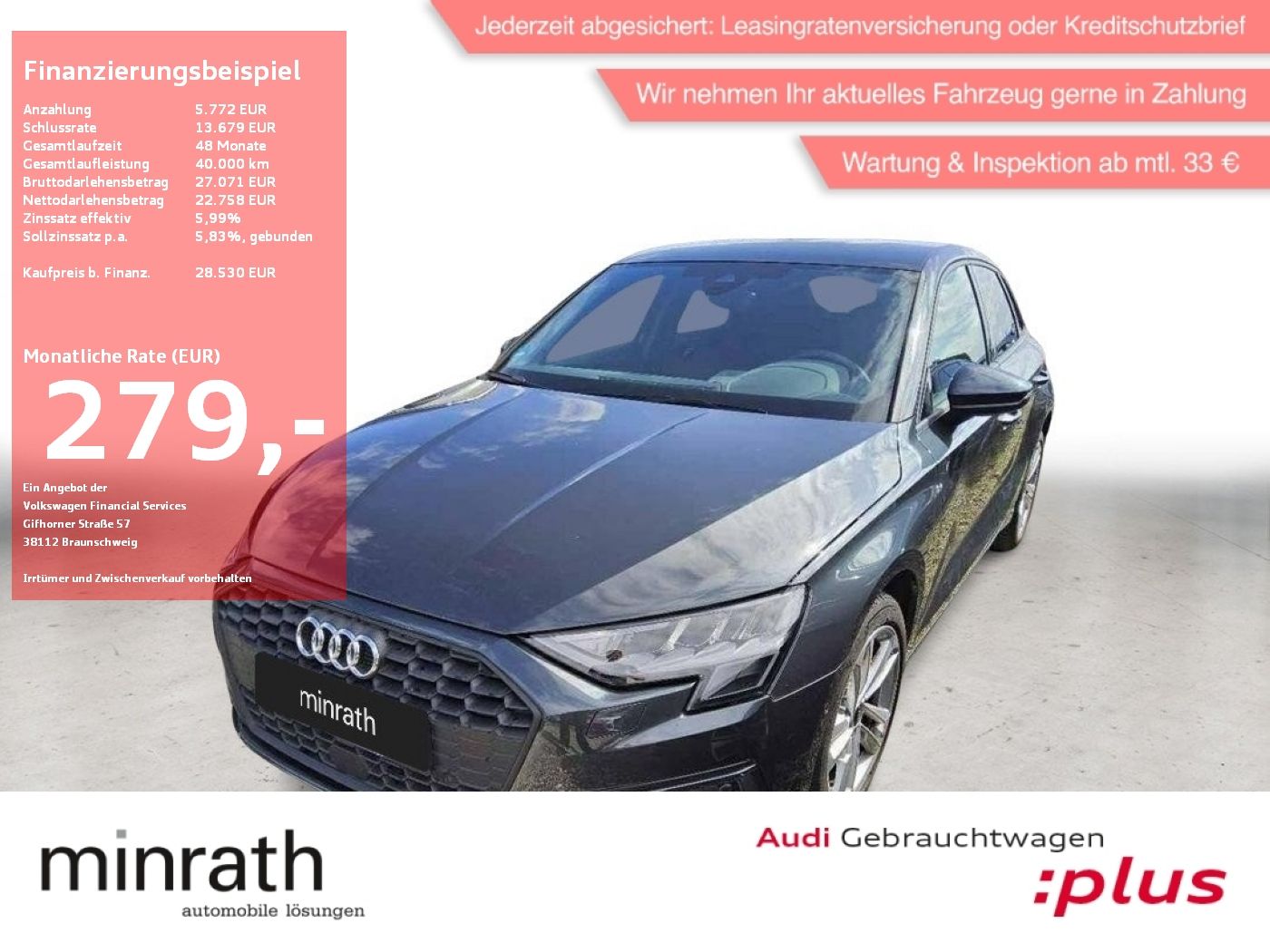 Audi A3 Sportback 35 TFSI APP+DAB+VIRT+ACC+LED+NAVI
