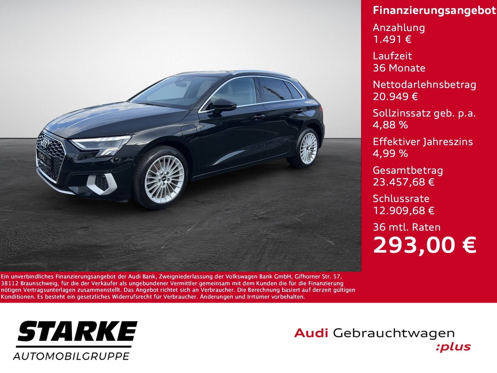 Audi A3 Sportback 40 TFSI e S tronic advanced  AHK LE
