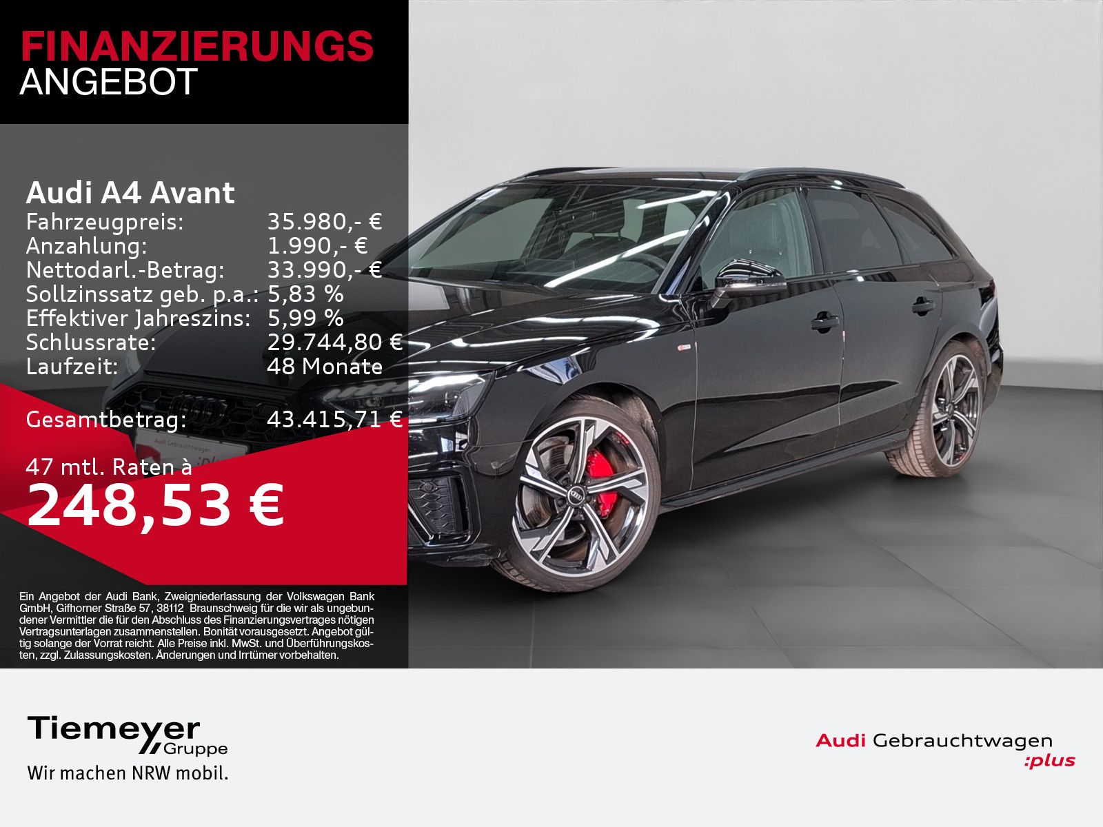 Audi A4 Avant 40 TFSI Q 2x S LINE MATRIX AHK LM19 VIR