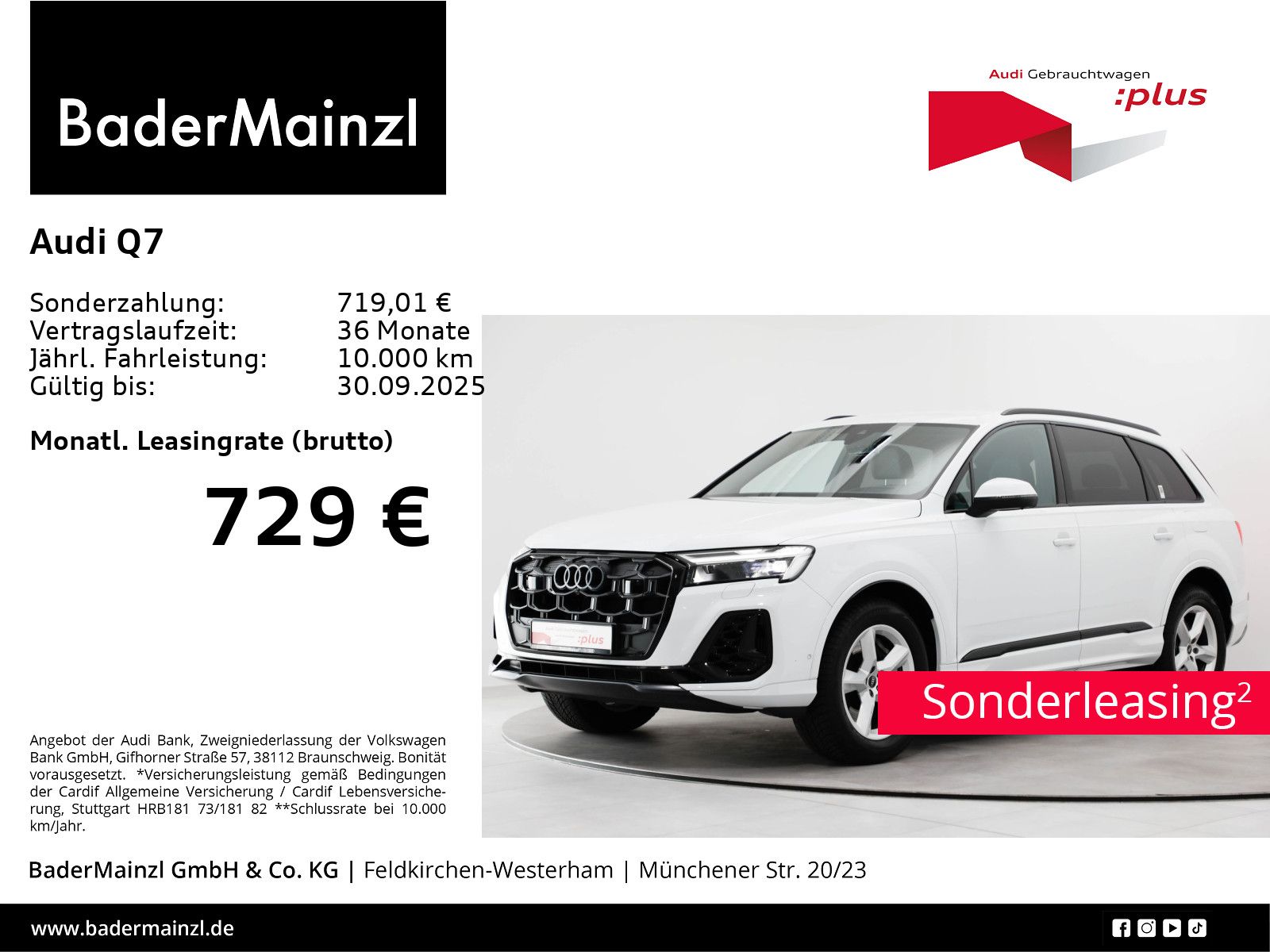 Audi Q7 55 TFSIe quattro Luft HUD Matrix 360° Leder