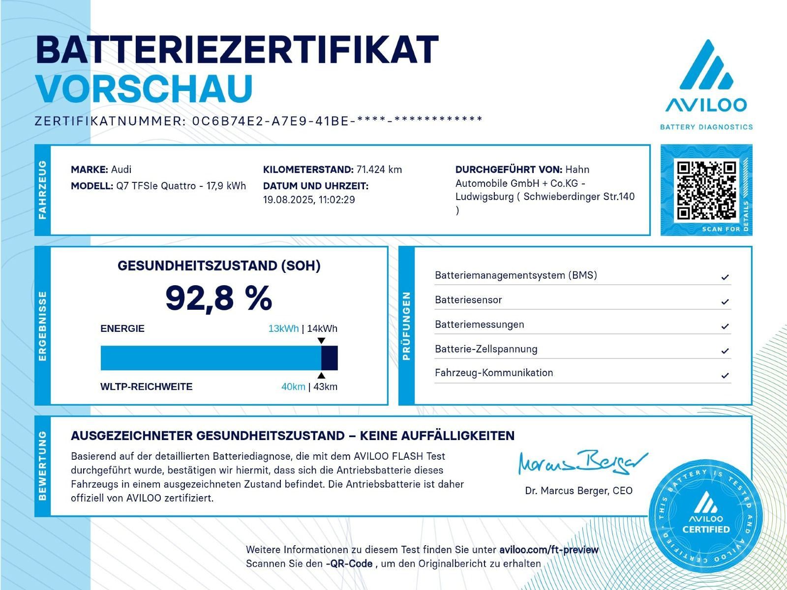 Audi Q7 55 TFSIe quattro S line AHK Pano HUD 360° ACC