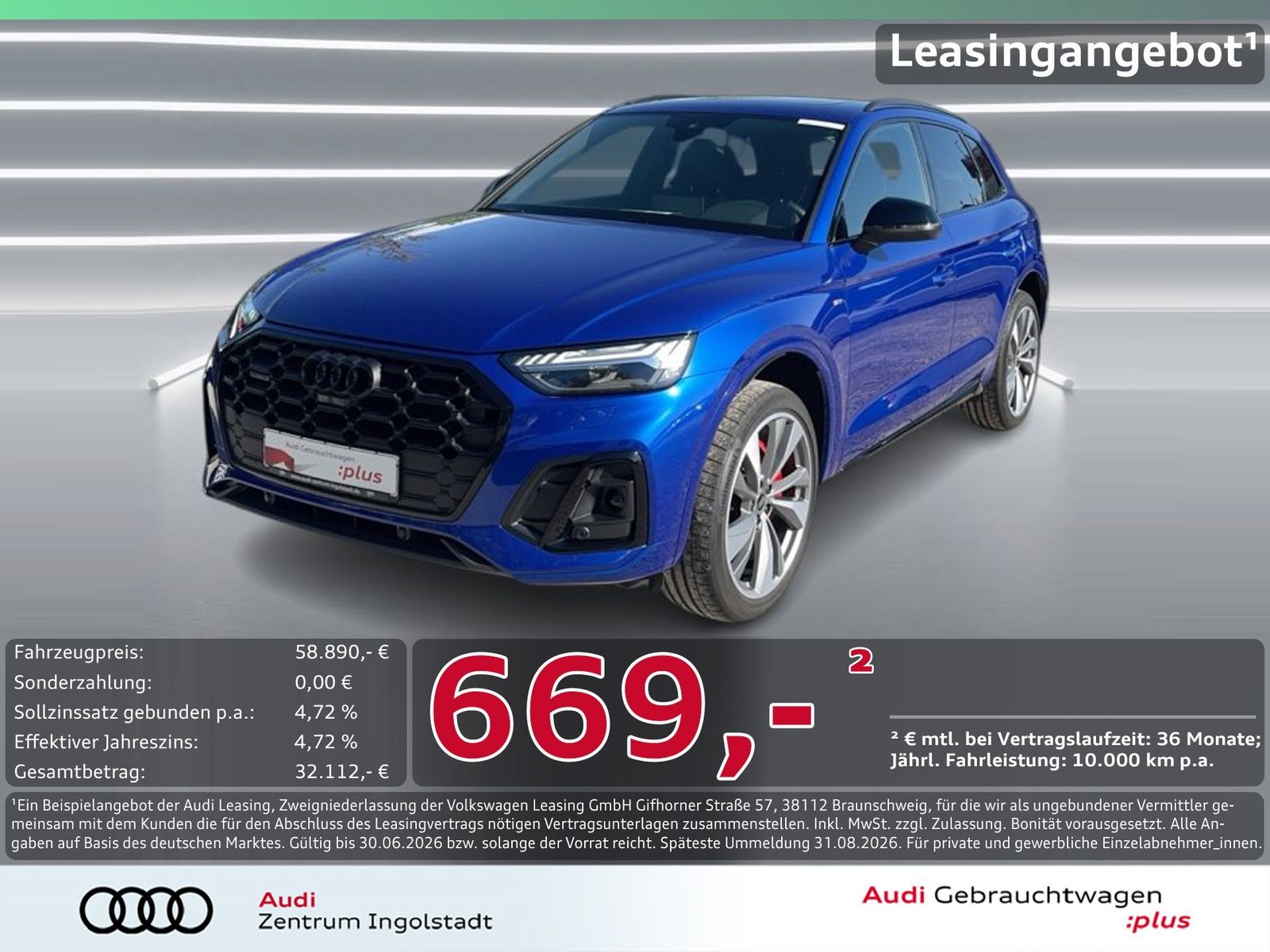 Audi Q5 55 TFSI e qu S line AHK PANO MATRIX 360° 21"