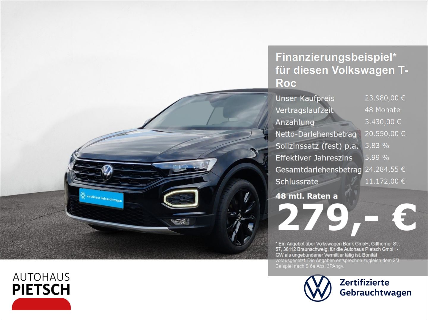 Volkswagen T-Roc Cabriolet 1.0 TSI Style - Samsaru's Car Outlet