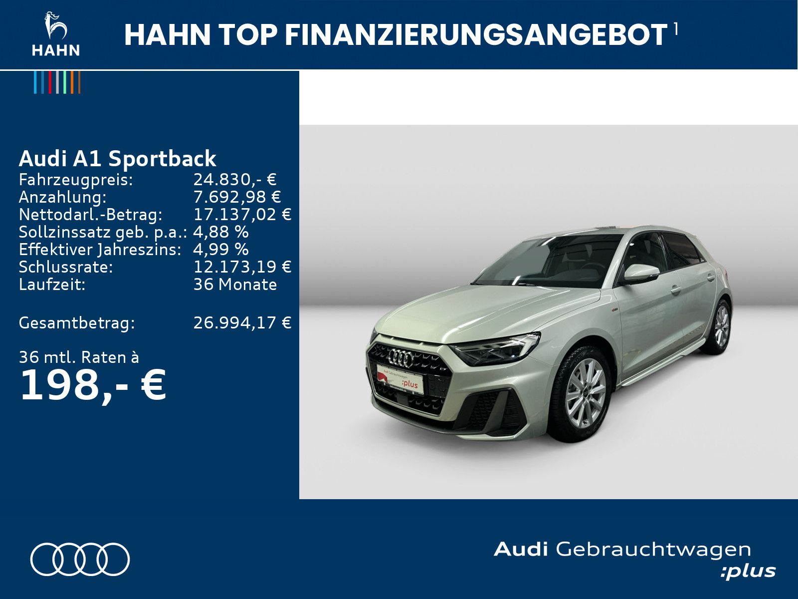 Audi A1 Sportback 25 TFSI S line Virtual Carplay LED