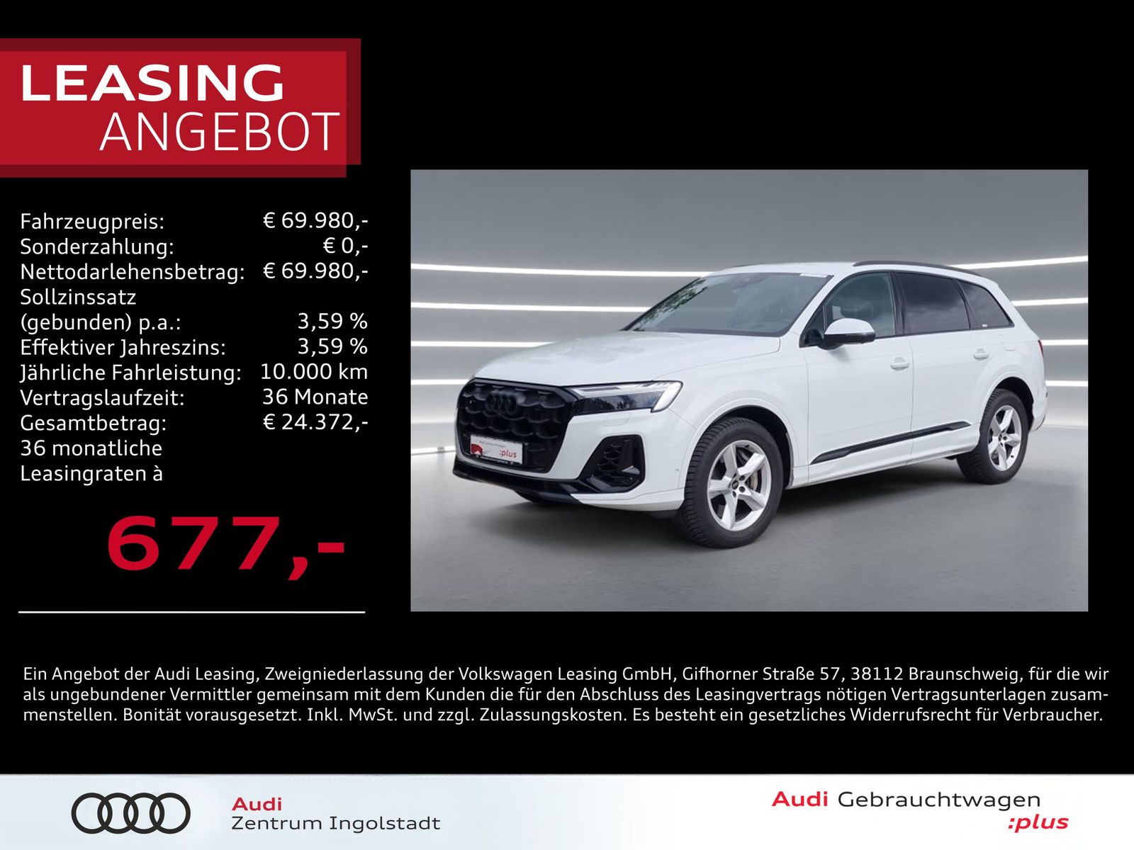 Audi Q7 55 TFSI e qu S line MATRIX Luft AHK HuD 21"