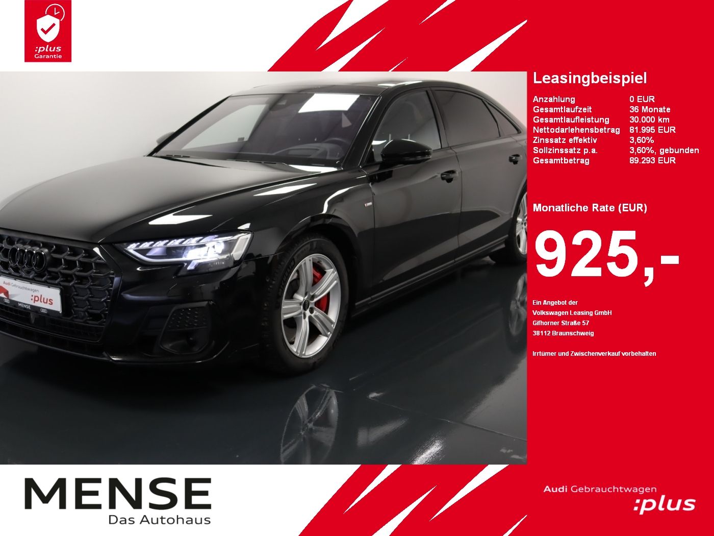 Audi A8 lang 60 TFSI e quattro S line - Samsaru's Car Outlet