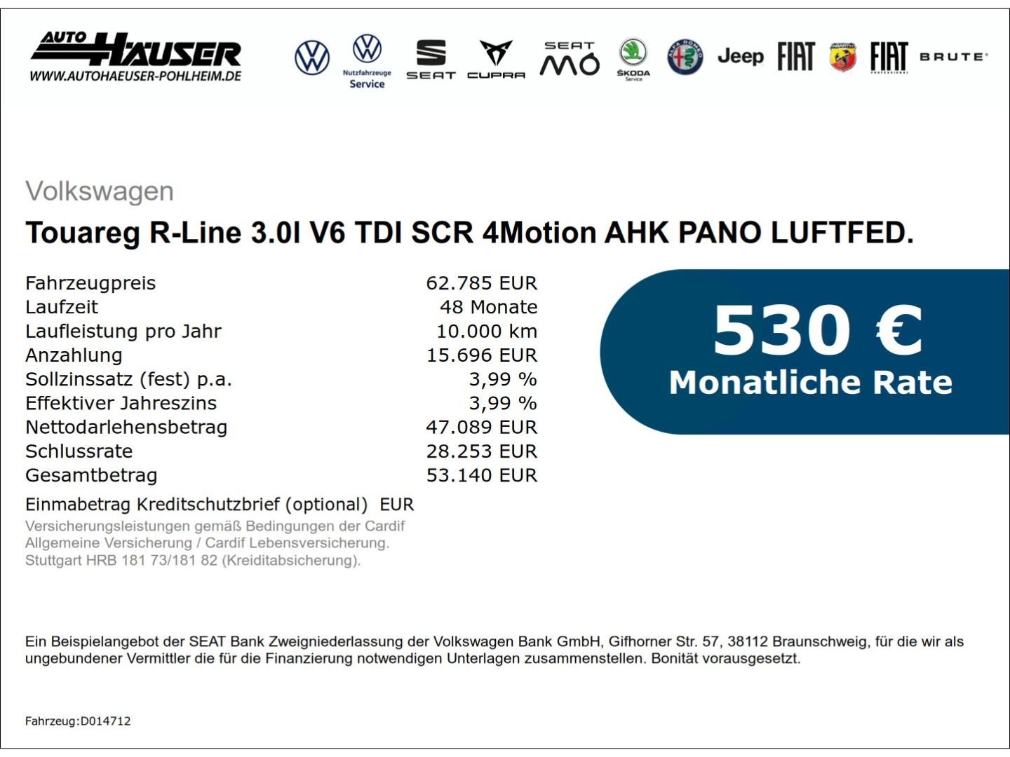 Volkswagen Touareg R-Line 3.0l V6 TDI SCR 4Motion AHK PANO