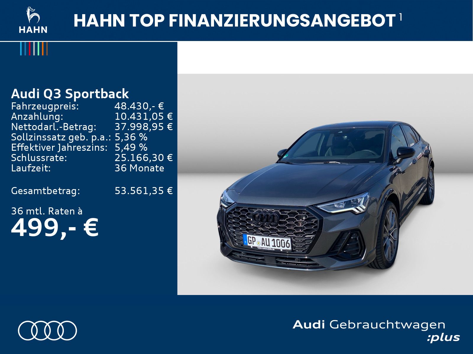 Audi Q3 Sportback 35TDI S-trc S line AHK LED Navi CAM
