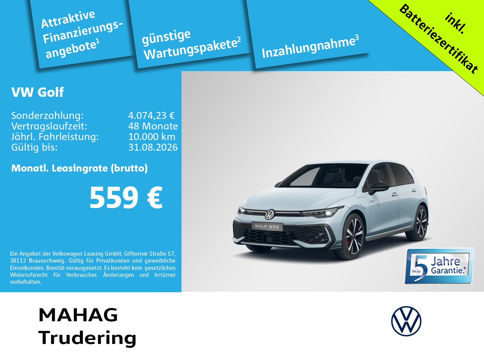 Volkswagen Golf VIII 1.5 eHybrid GTE BlackStyle Navi IQ.Lig
