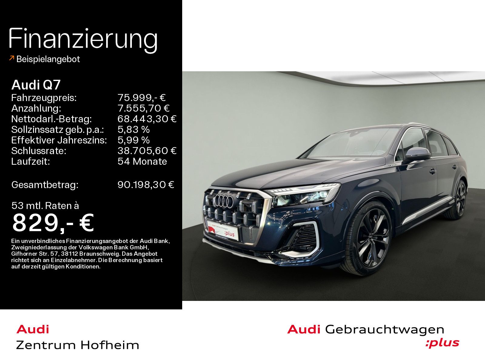 Audi Q7 50 TDI qu S line tip*EUPE 113.840*Air*B&O*HUD