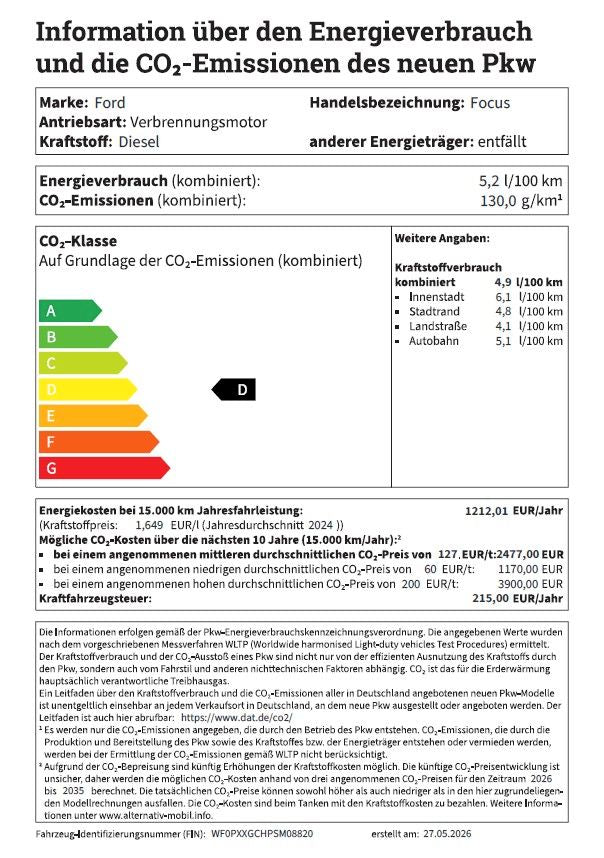 Ford Focus Turnier ST-Line 1.5 ABSTANDSTEMP KAMERA