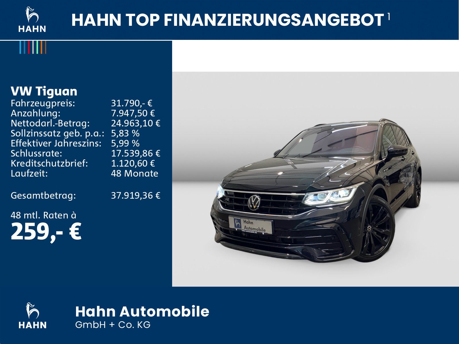 Volkswagen Tiguan 2.0 TSI DSG R-Line 4Motion AHK Kamera