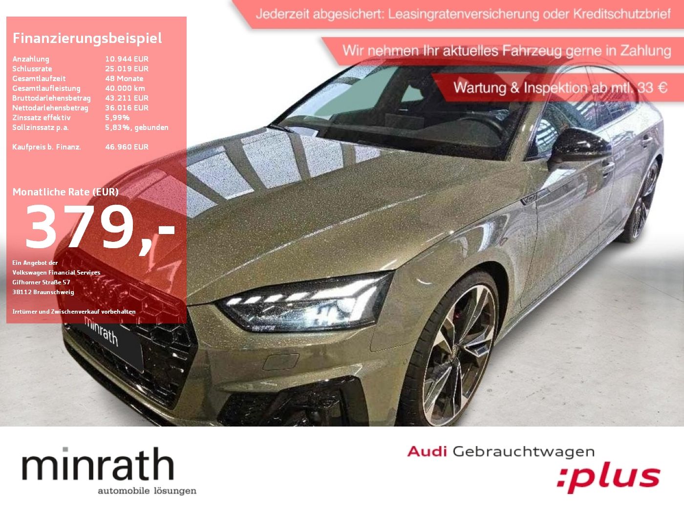 Audi A5 Sportback 40 TFSI Q S-Line MATRIX+APP+BLACK