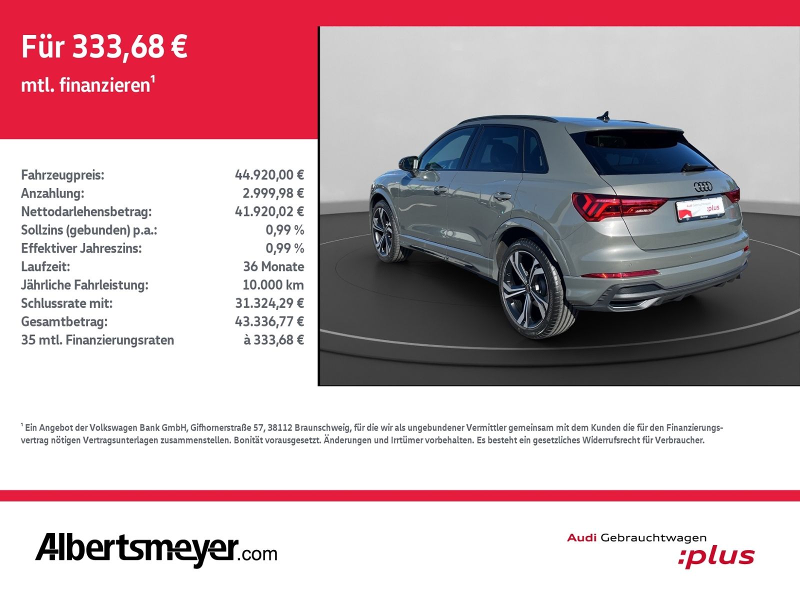 Audi Q3 35 TDI S-LINE+LED+NAVI+PANO
