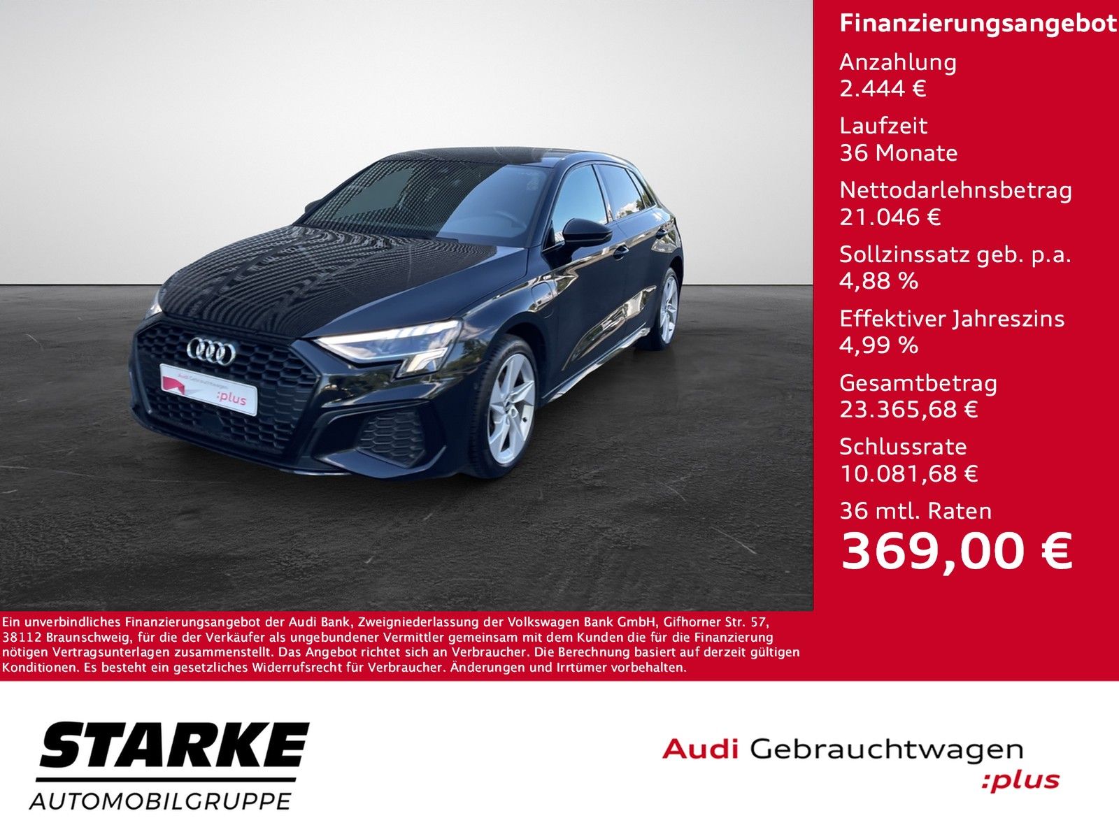 Audi A3 Sportback 40 TFSI e S tronic S line  Navi LED