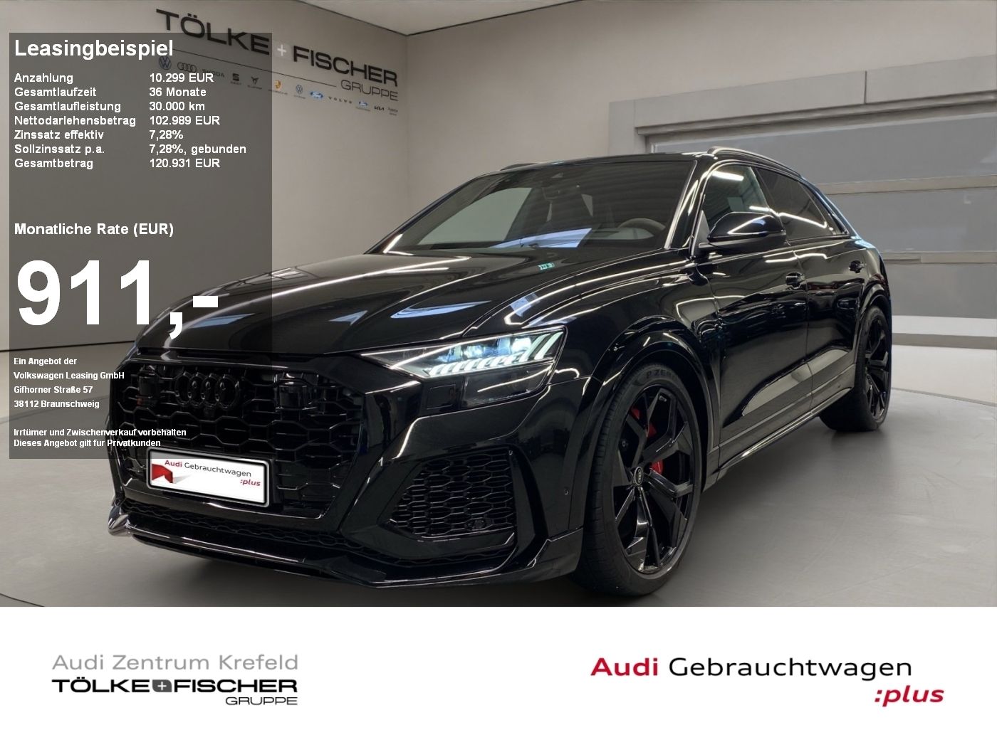 Audi RS Q8 4.0 quattro TFSI Pano ACC AHK AUT Kam. 360