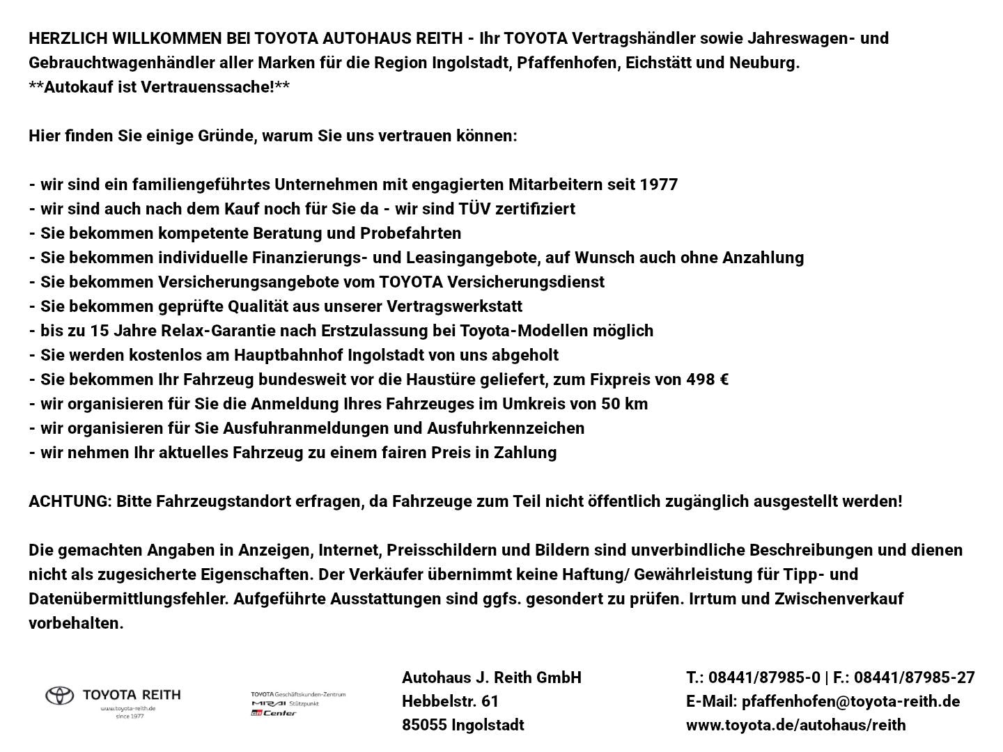 Toyota Yaris Cross Hybrid FWD Team Deutschland LED Appl