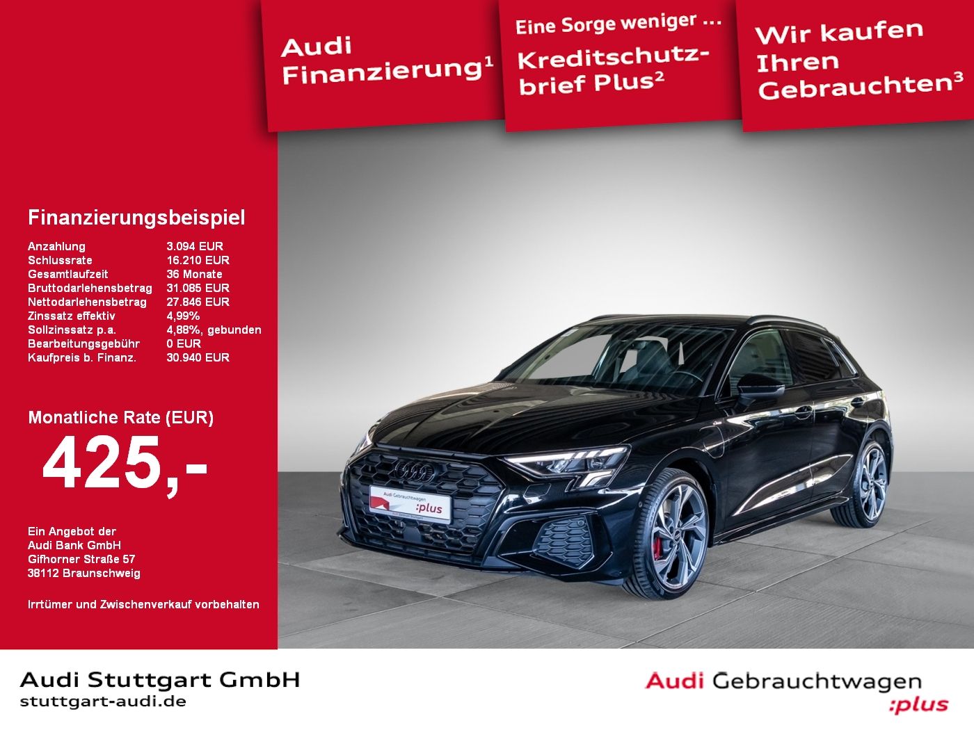 Audi A3 Sportback 45 TFSI e S line - Samsaru's Car Outlet