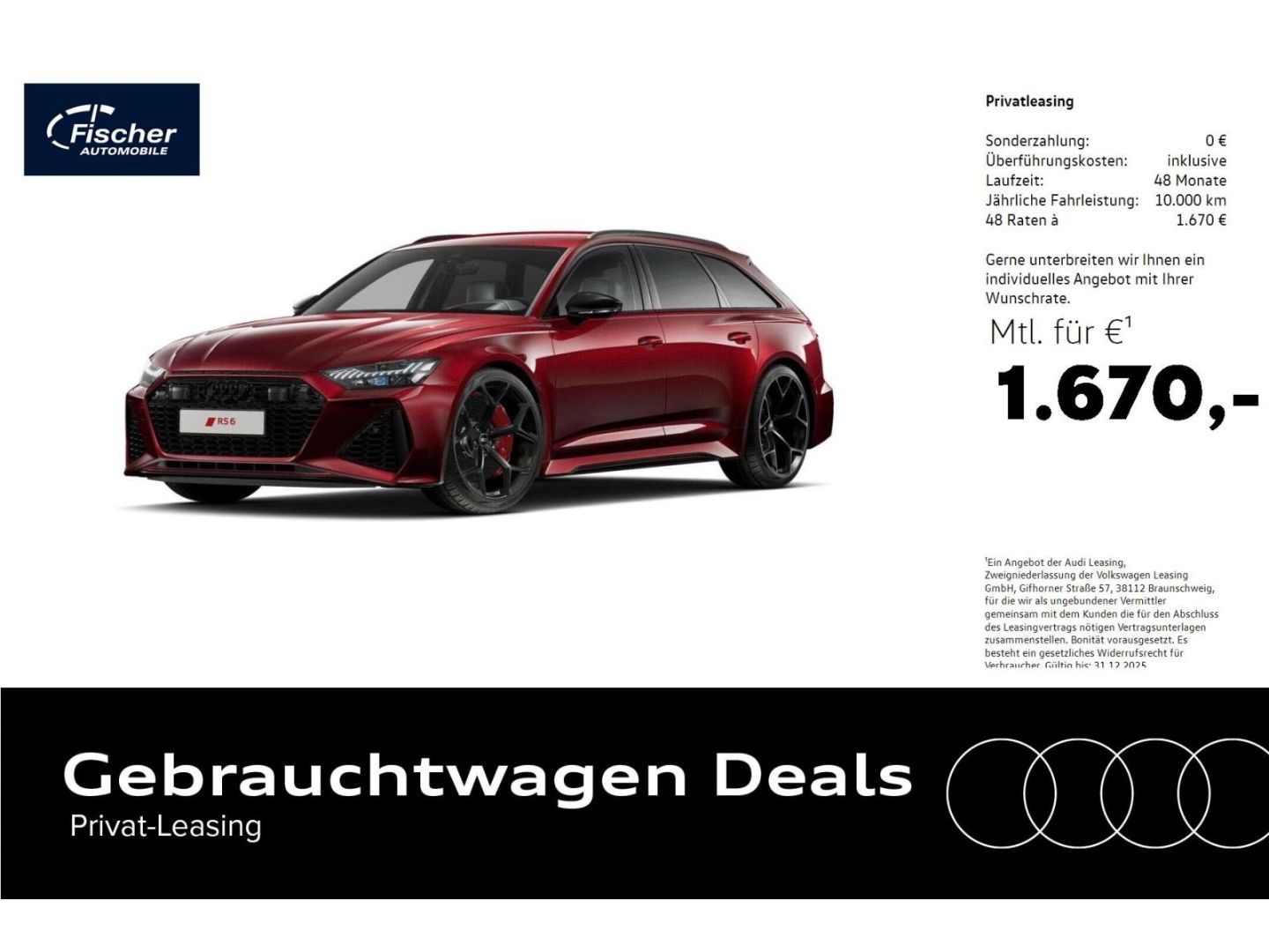 Audi RS6 Avant TFSI quattro performance RS-Abgas/AHK