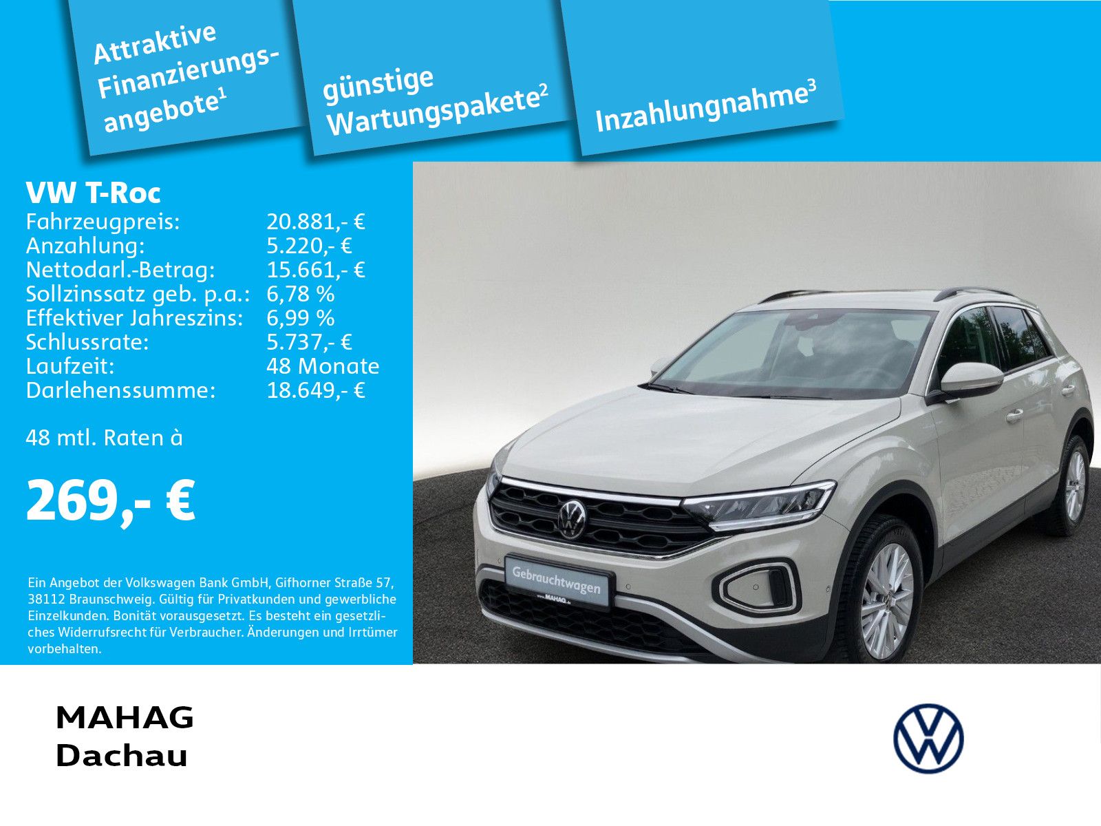 Volkswagen T-ROC 1.0 TSI LIFE - Samsaru's Car Outlet