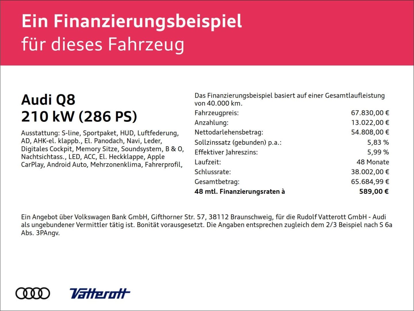 Audi Q8 50 TDI S line competition plus Pano AHK