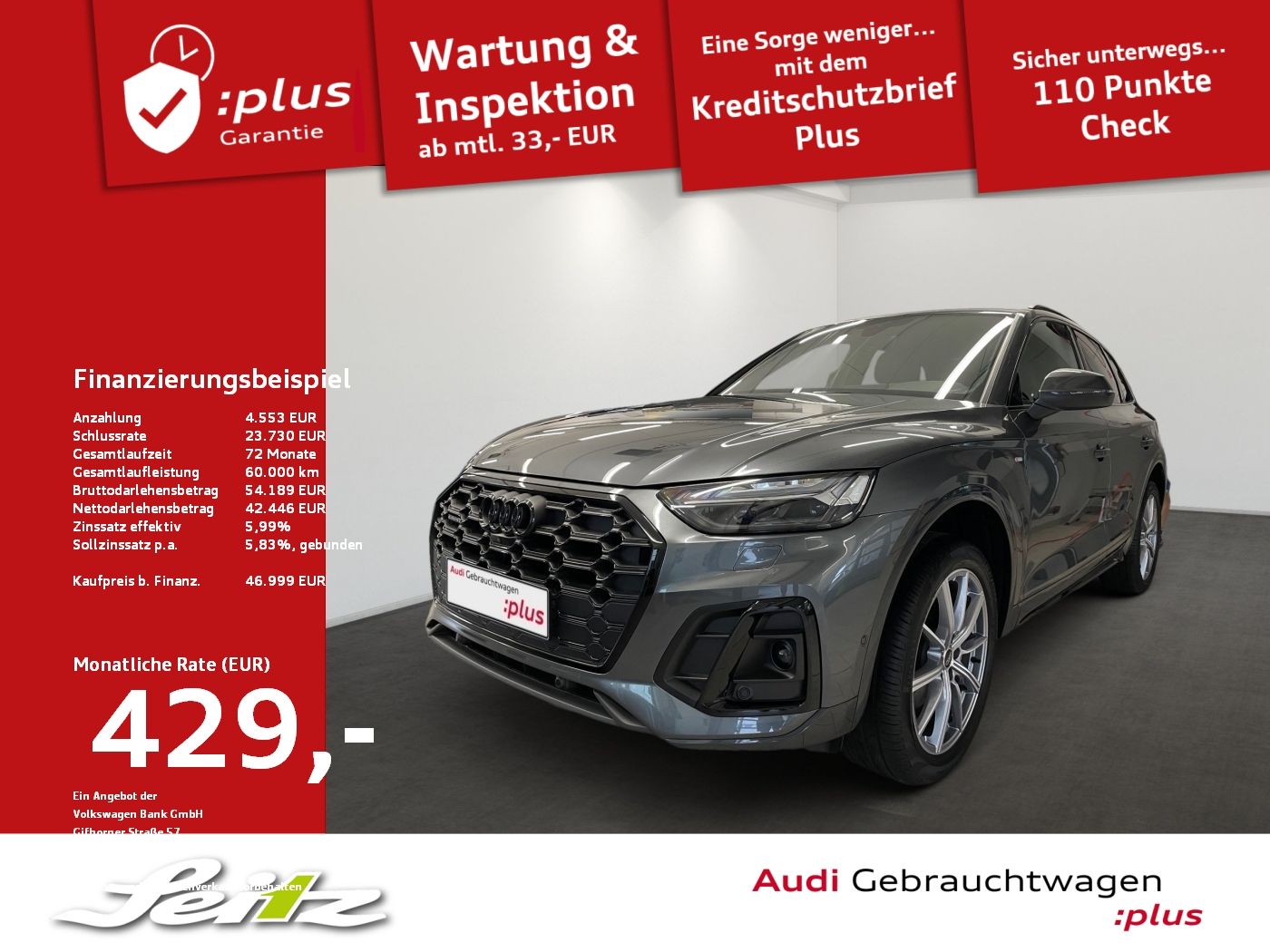 Audi Q5 40 TDI quattro S line *AHK*MATRIX*PANO*